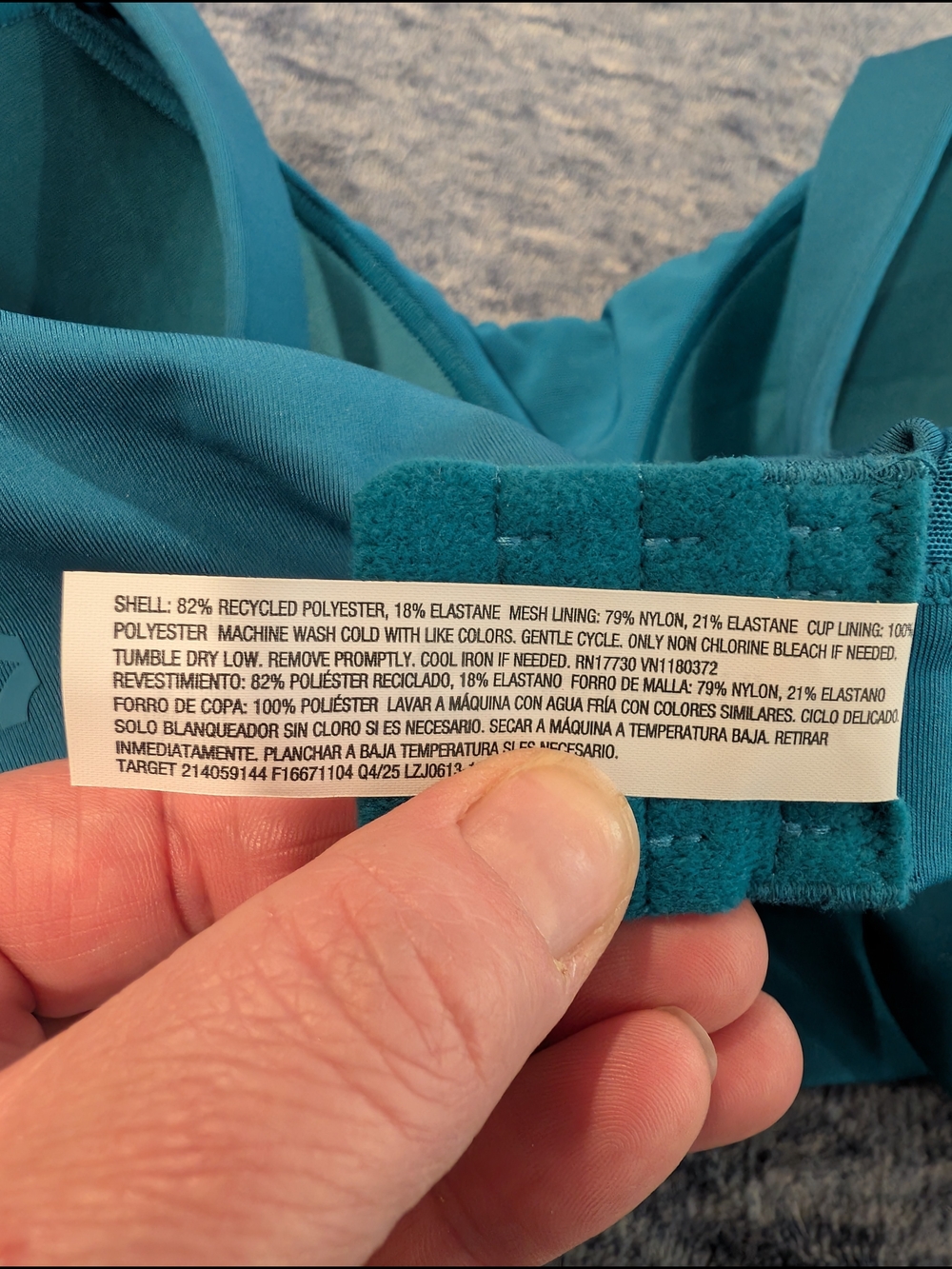 NWT All in Motion Teal High Support Sports Bra - Picture 7 of 7